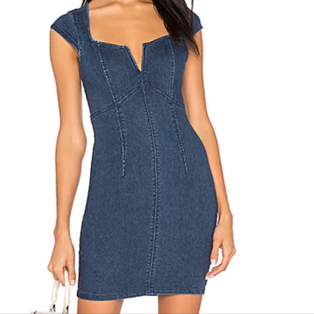 Free People Lia Denim Mini Dress